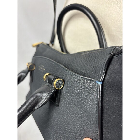 Smythson of Bond St Eliot Mini Tote Black Leather Top Handle Bag Crossbody - Picture 4 of 14